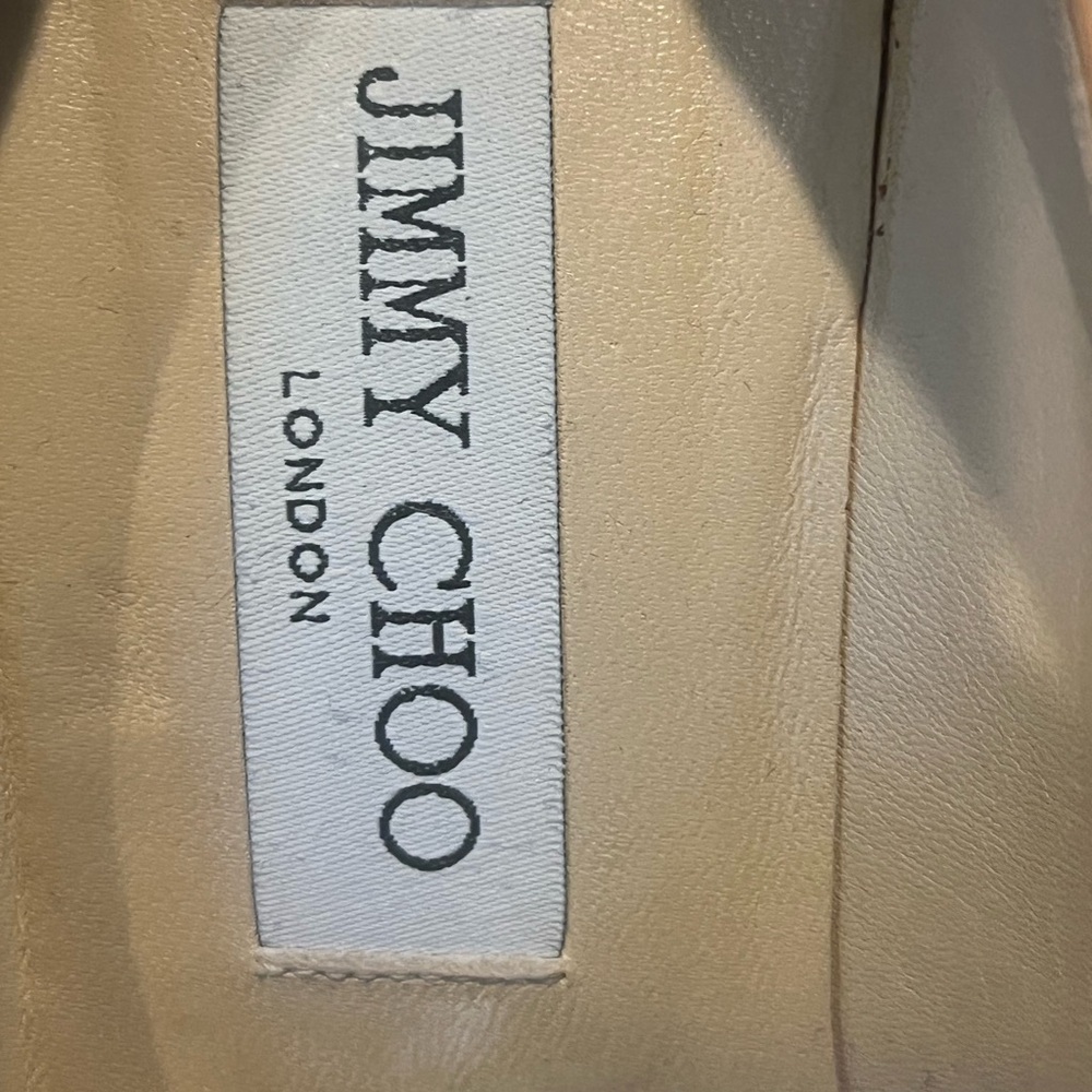Jimmy Choo Beige Leather Sole